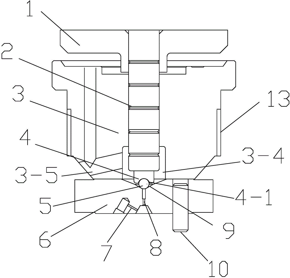 Crown ball control valve of high-pressure common-rail oil injector