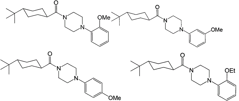 Alkoxy phenyl substituted trans-cyclohexane amide compound and application thereof