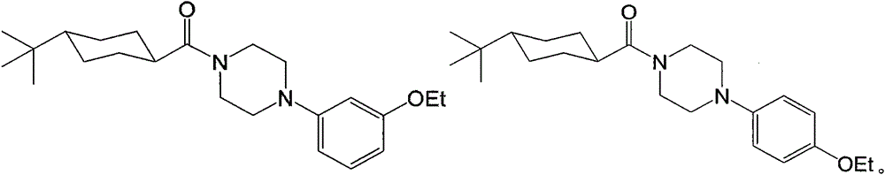 Alkoxy phenyl substituted trans-cyclohexane amide compound and application thereof