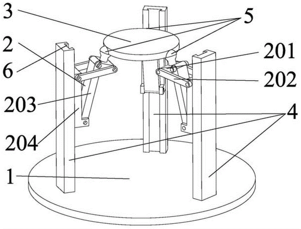 Parallel main shaft head mechanism based on four-bar mechanisms