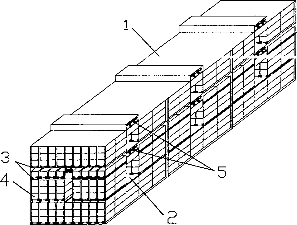 Automatized storing, loading and unloading facility for container