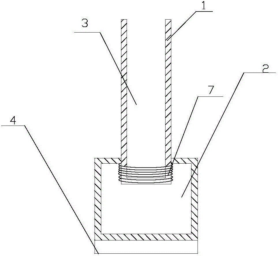 Seed crystal shaft and method for liquid phase growth of silicon carbide