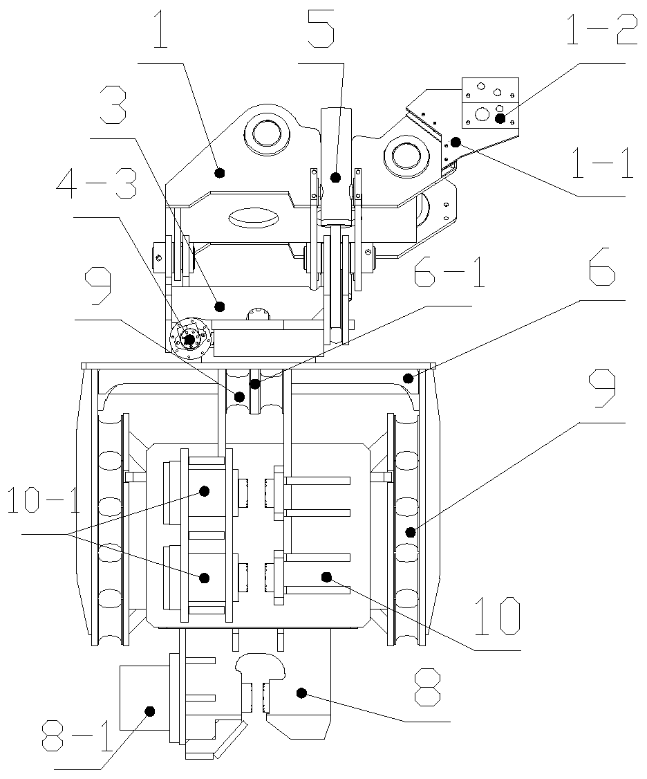 Single-sided clamping type piling device