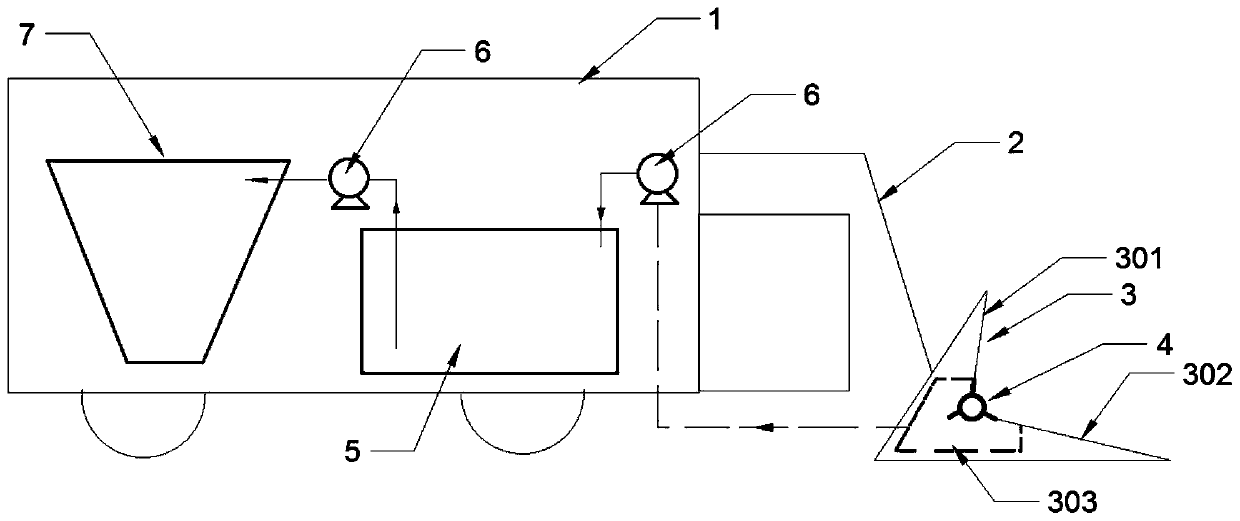 Sludge collecting vehicle with spiral separation mechanism