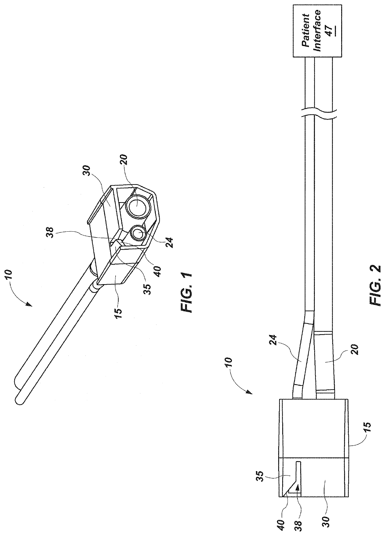 Apparatus for connecting oxygen delivery control instrument to patient delivery device