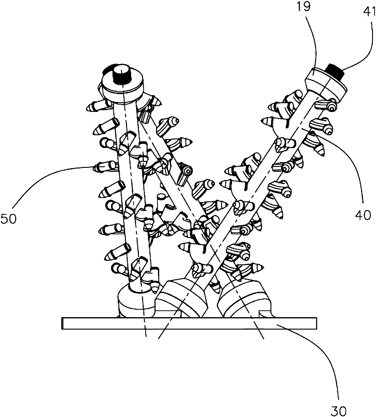 Three-dimensional inclined tooth roll crusher