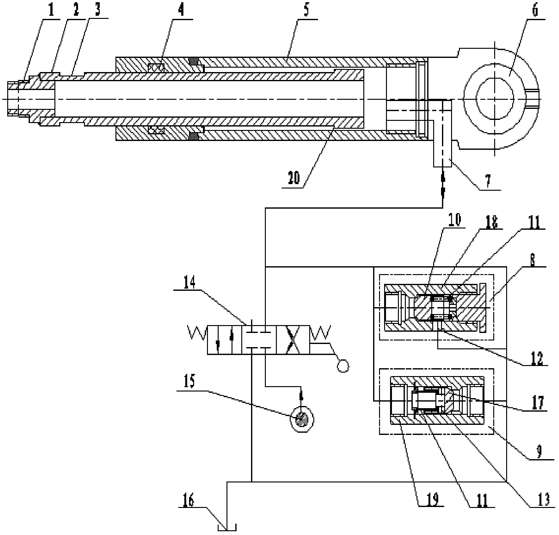 Rigid telescopic oil tube with oil supply and oil discharge functions