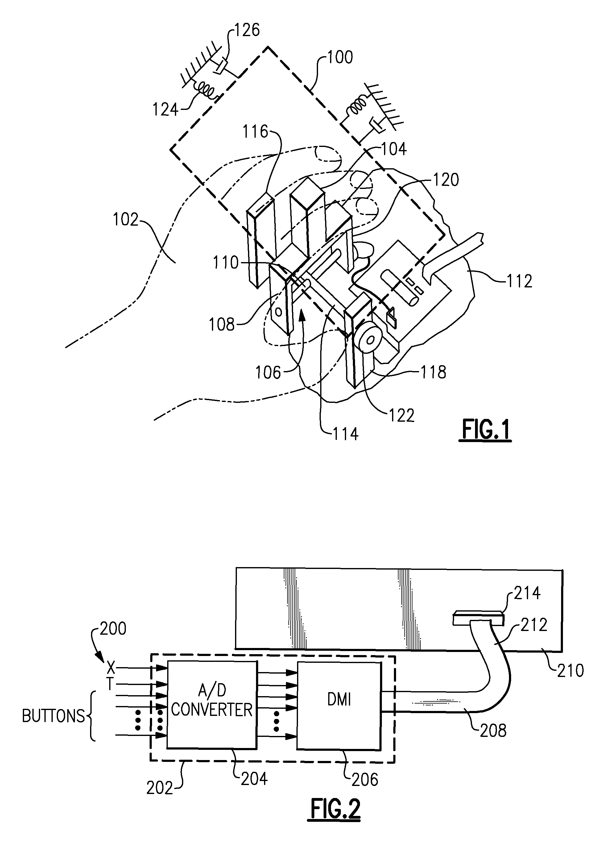 Hand activated input device with horizontal control surface