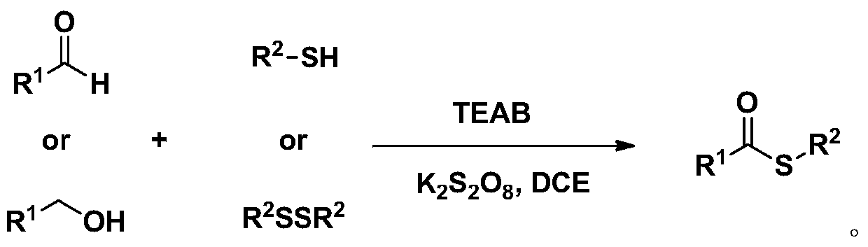 A method for synthesizing s-substituted benzoic acid thioester derivatives by bunte salt