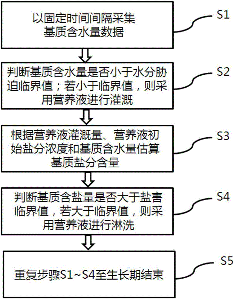 Substrate salt content automatically adjusting soilless vegetable planting method and system