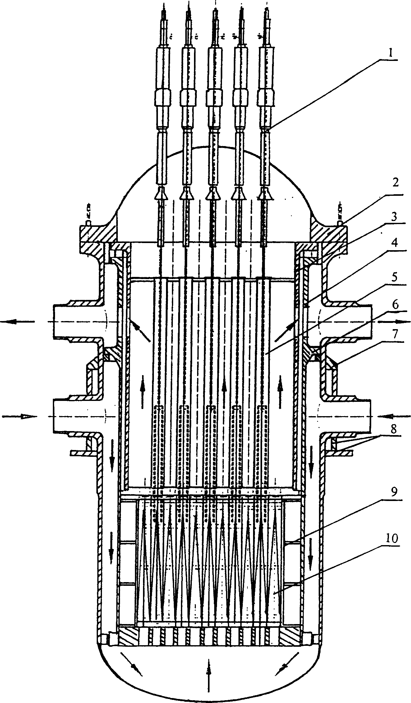 Shell type reactor in normal presure and low temperature