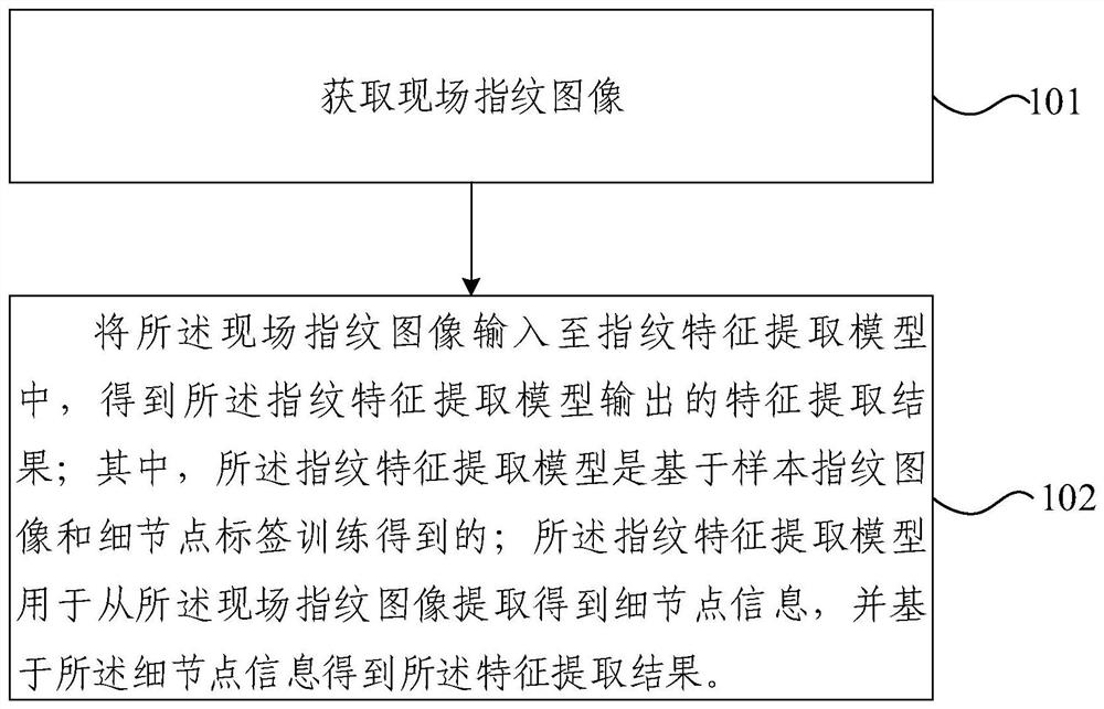 Fingerprint feature extraction method and device, electronic equipment and storage medium