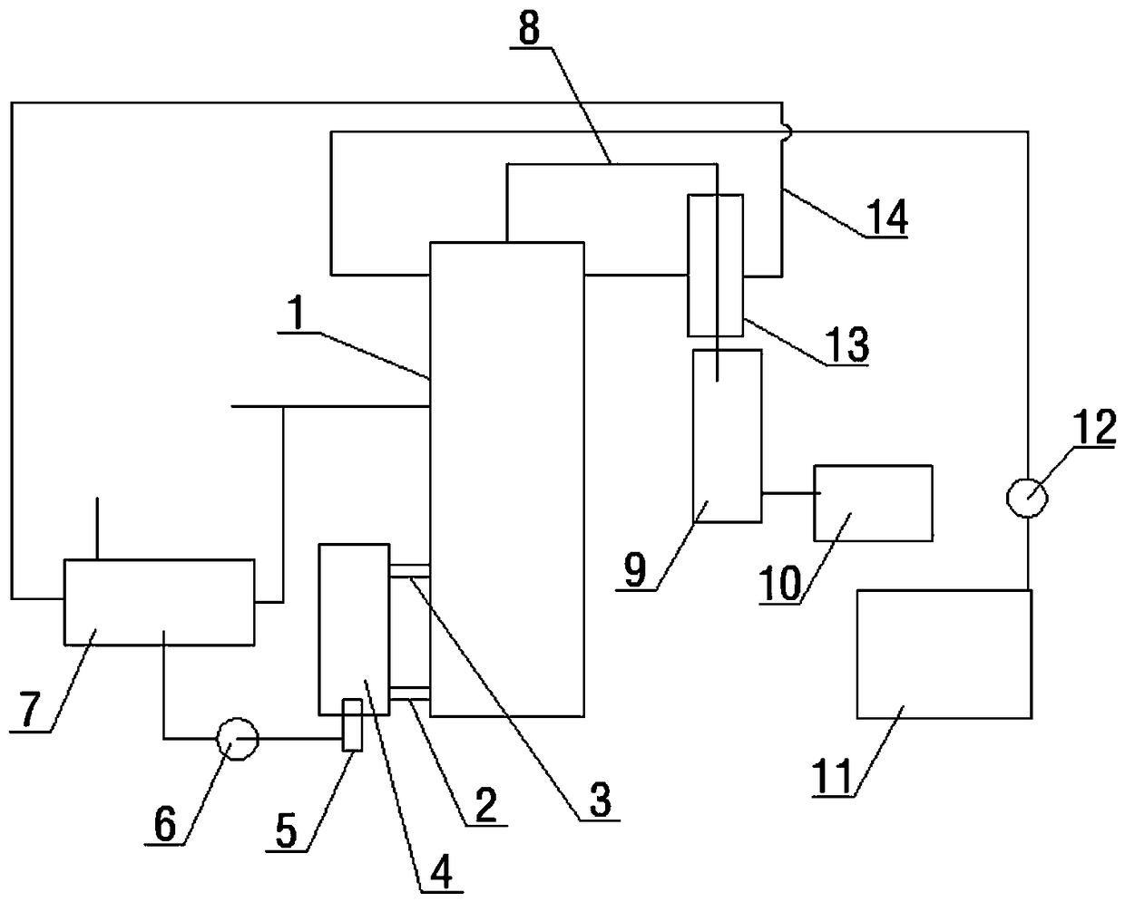 Heat utilization system for methanol distillation-tower gas-phase latent energy and tower-bottom wastewater condensed gas