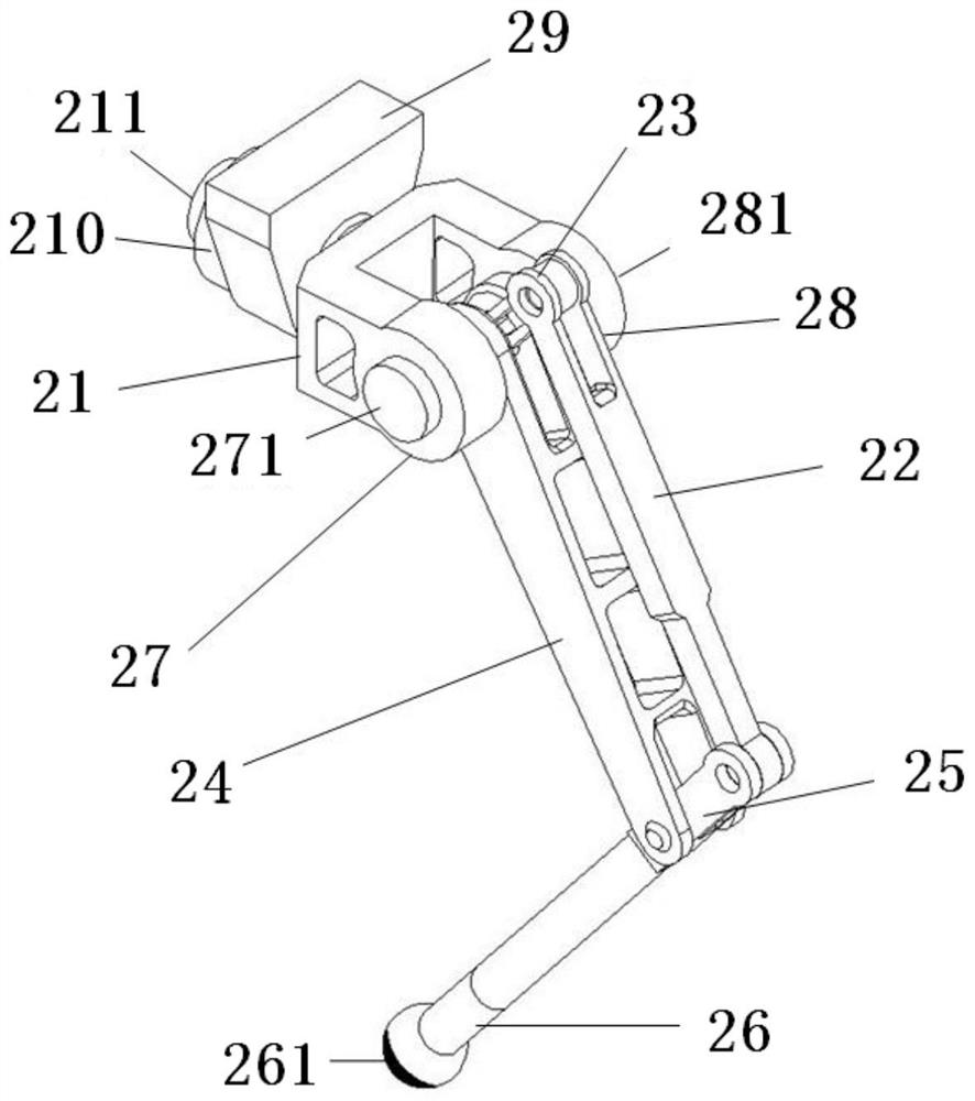 A six-degree-of-freedom active landing buffer device and control method for a spacecraft