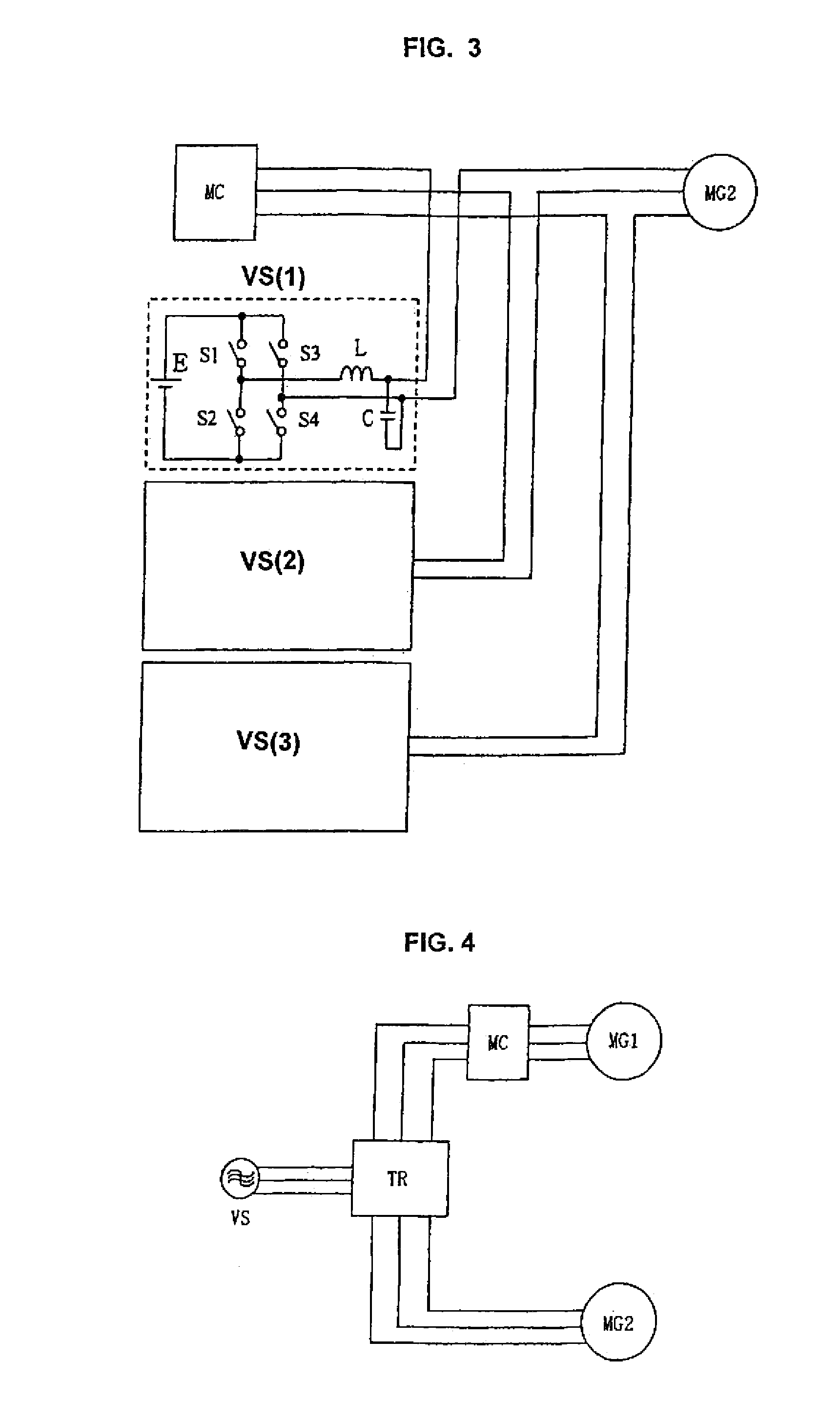 Power supply system for driving electric rotating machine