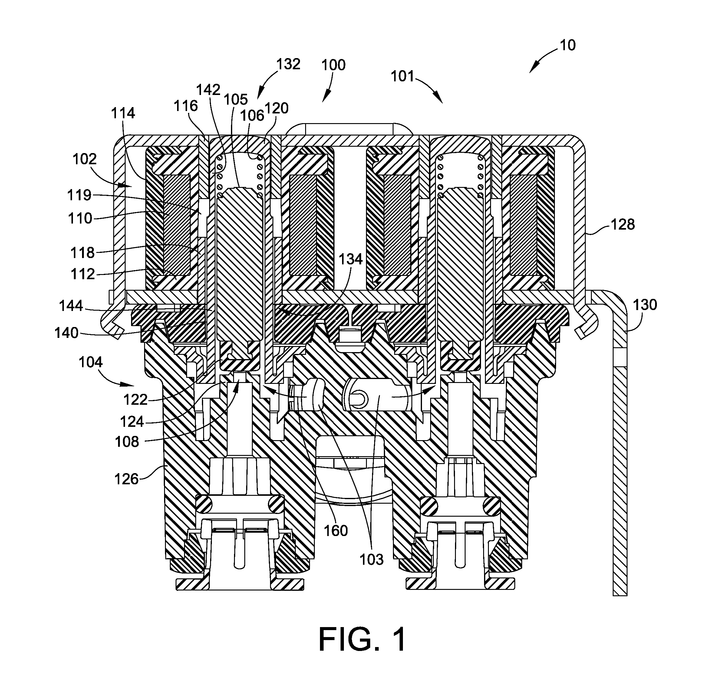 Solenoid for a Direct Acting Valve Having Stepped Guide Tube