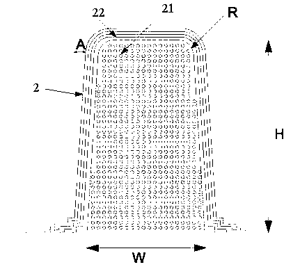 Composite material mould with reinforcing structure and preparation method thereof