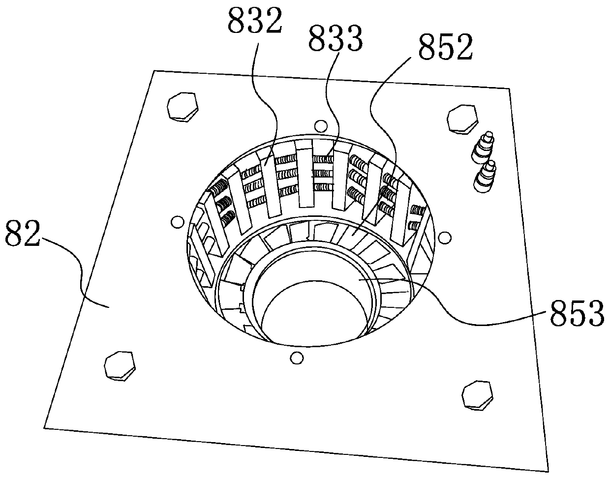 Thread throwing device of colloidal silk forming equipment