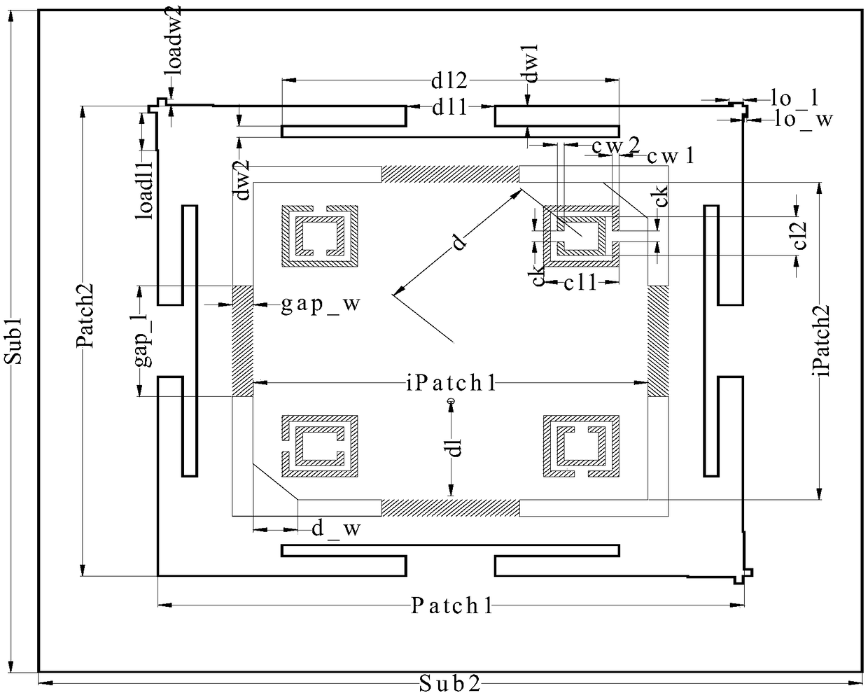 Dual-mode dual-frequency circularly polarized antenna with CSRR distributed control and collar coupling