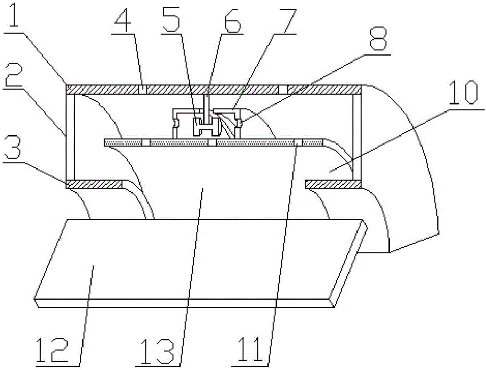 Double wall outer ring structure of a gas turbine turbine