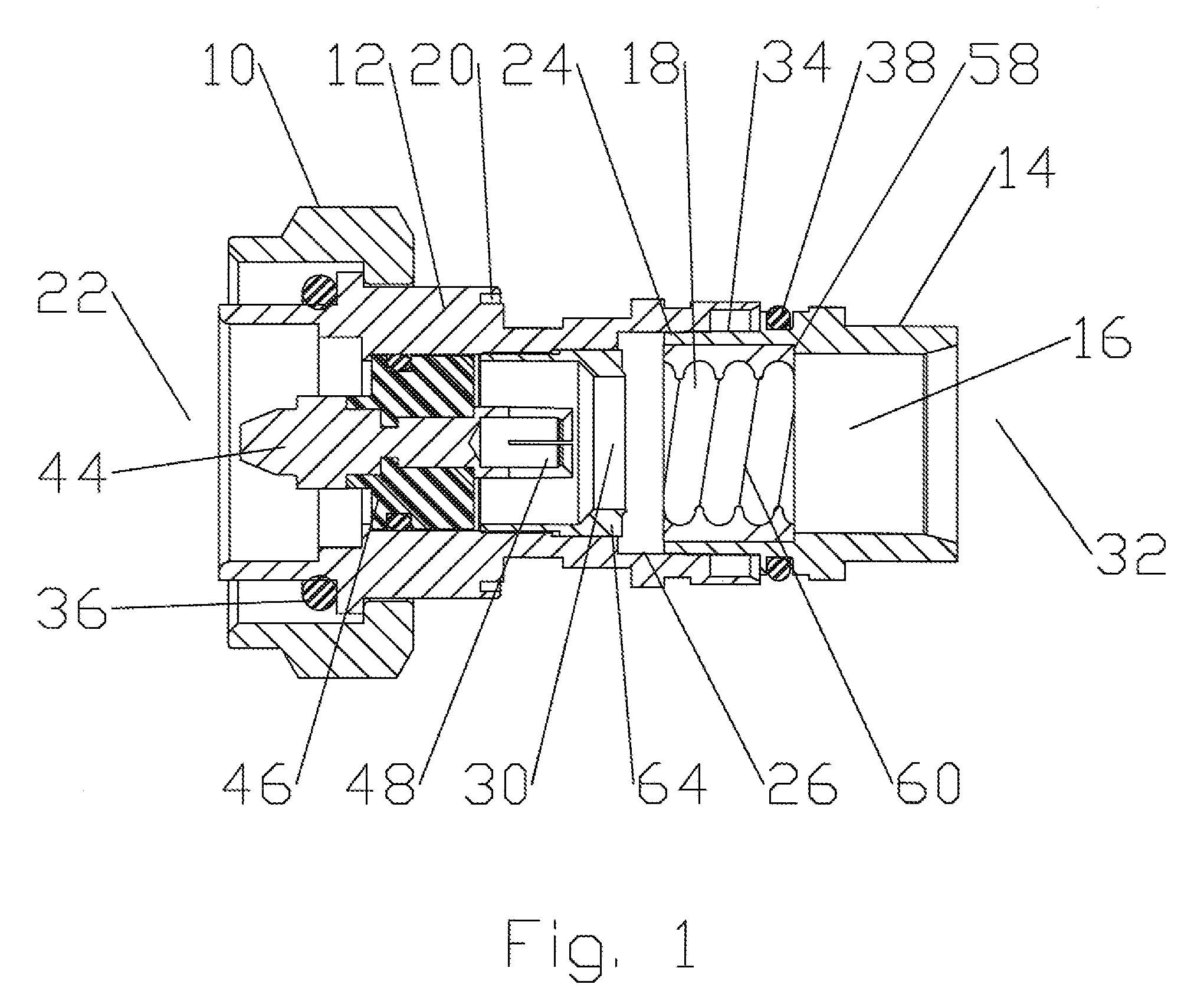 Connector with corrugated cable interface insert