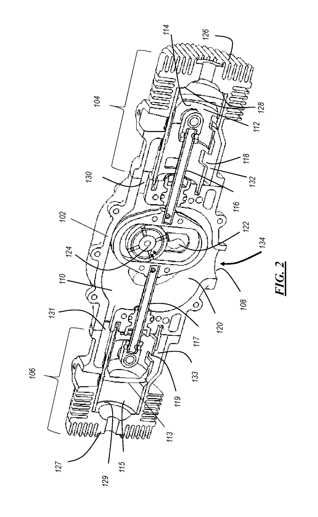 Internal combustion engine with coaxially aligned pistons