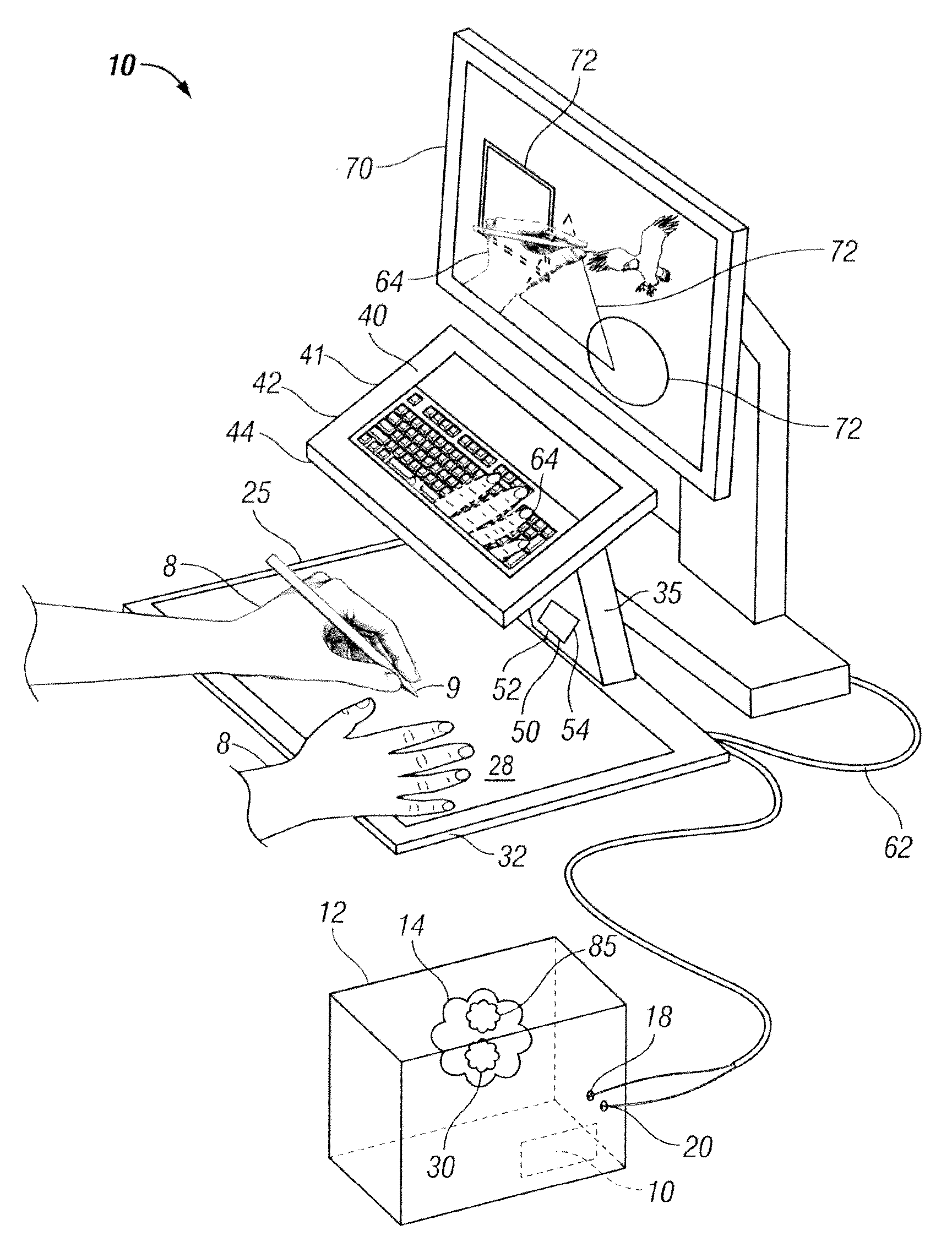 Input cueing emmersion system and method
