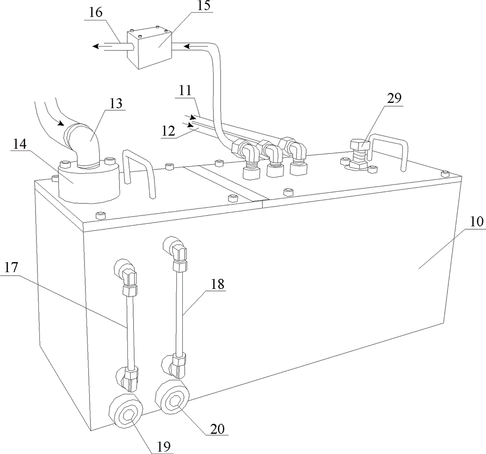 Thin oil lubricating and injecting system without motor to drive in injection molding machine and thin oil lubricating and injecting device