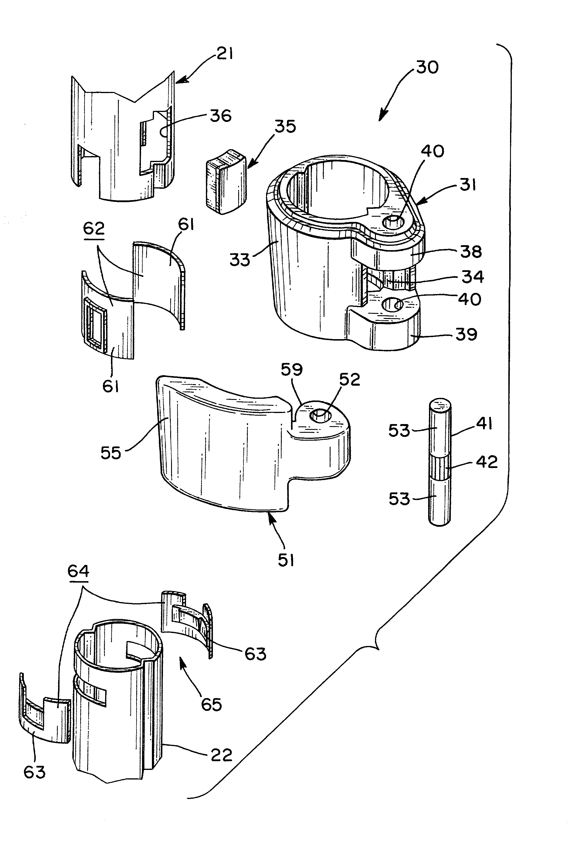 Stopper device and telescopic unit