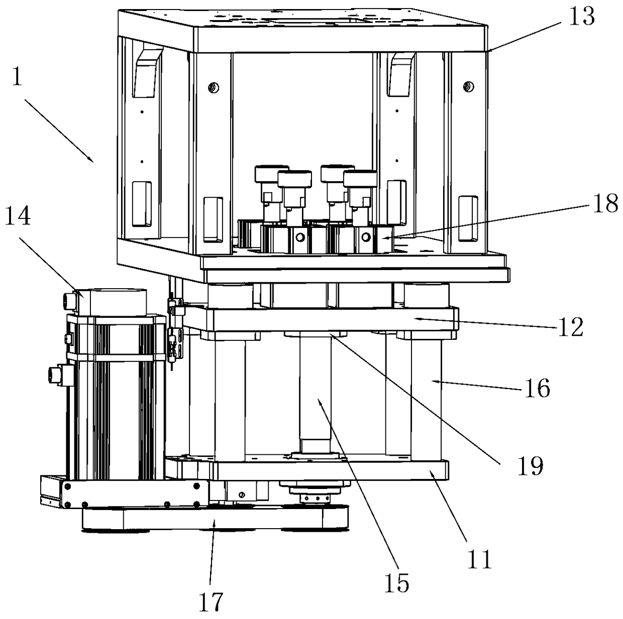 Pit punching mechanism for lithium battery packaging equipment