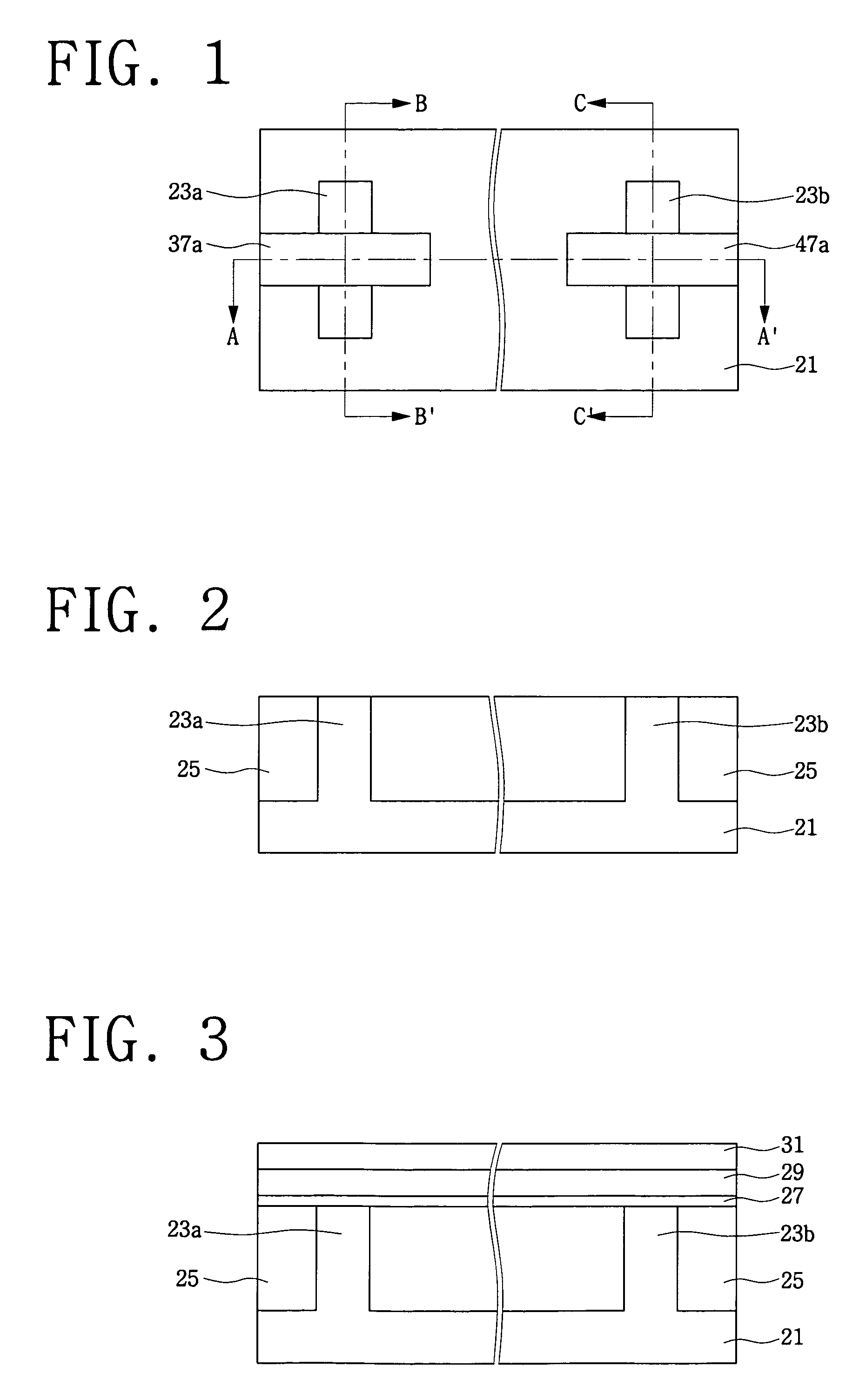 Methods of forming complementary metal oxide semiconductor (CMOS) transistors having three-dimensional channel regions therein