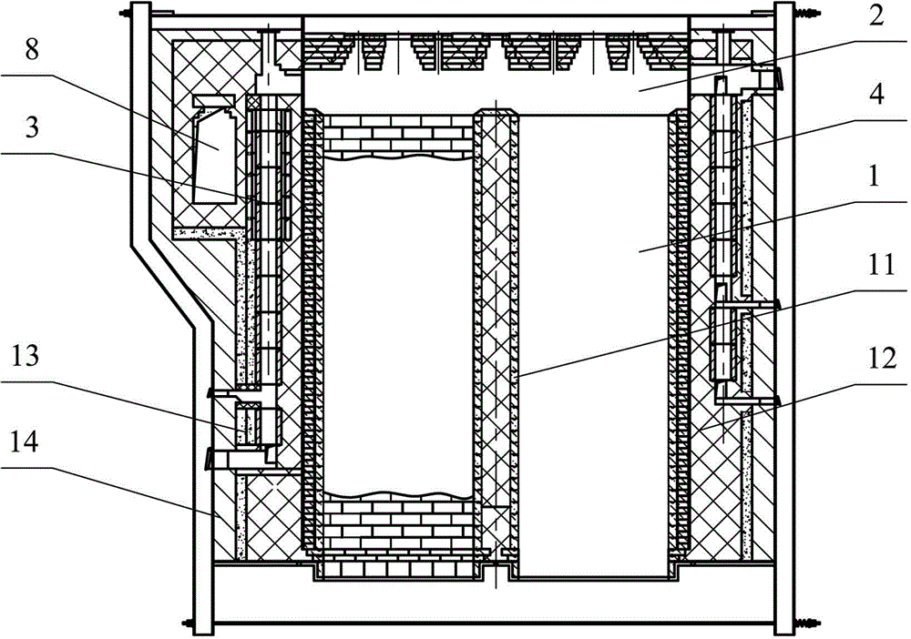 Counterflow pot calciner