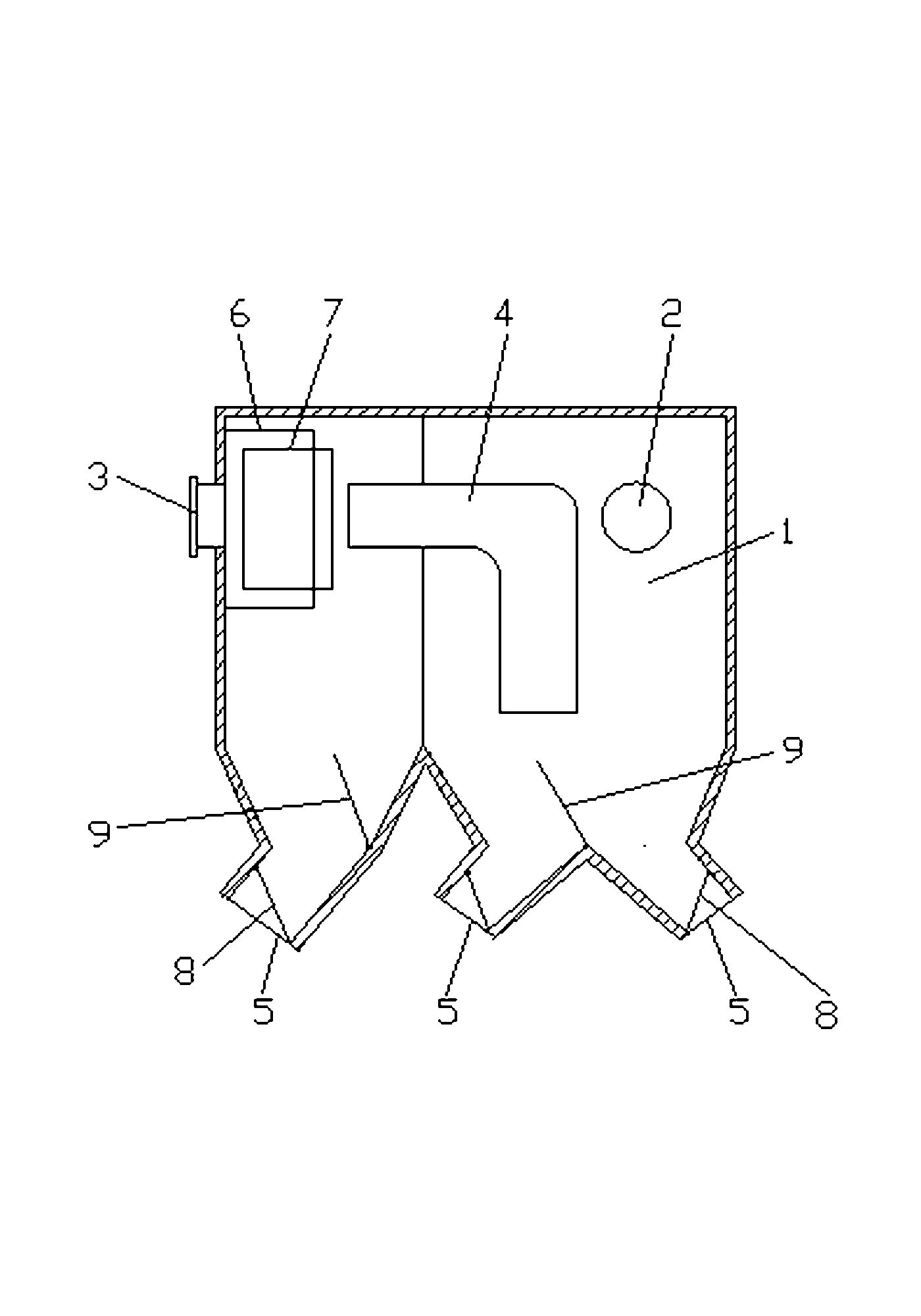 Suction type multi-drum grain and impurity separating device