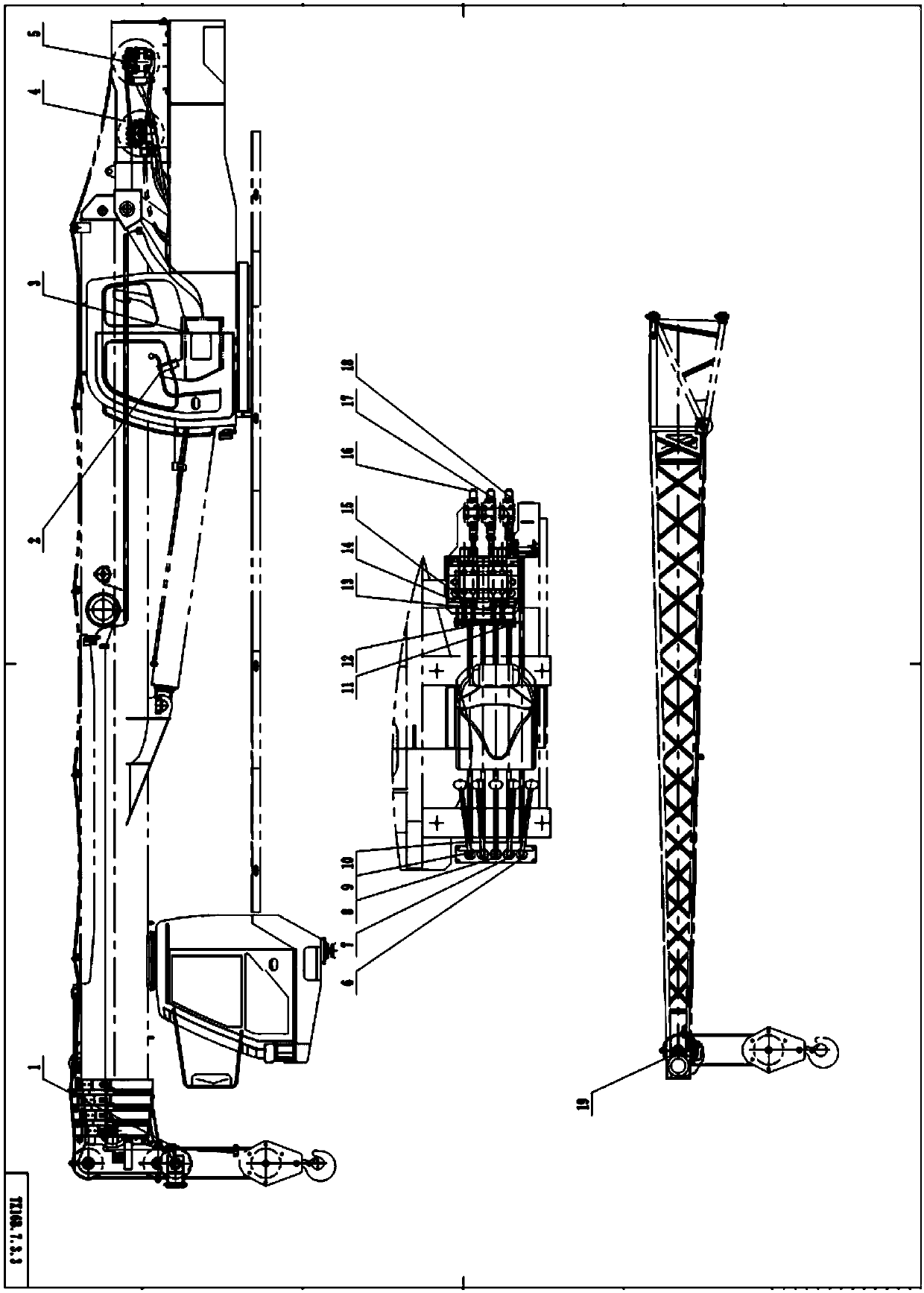 Vehicle-mounted crane limiting protection system and automobile crane