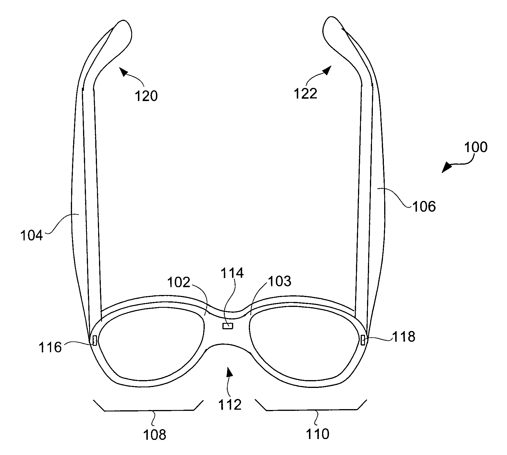 Eyeglasses for wireless communications