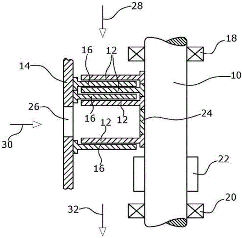 Rotor device for a vacuum pump, and vacuum pump