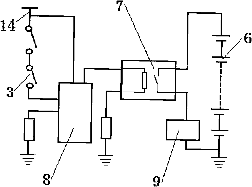 Mixed drive motorcar power control device and its protection method