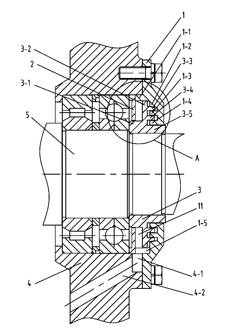 Self-backflow type sealing structure of railway vehicle gear box