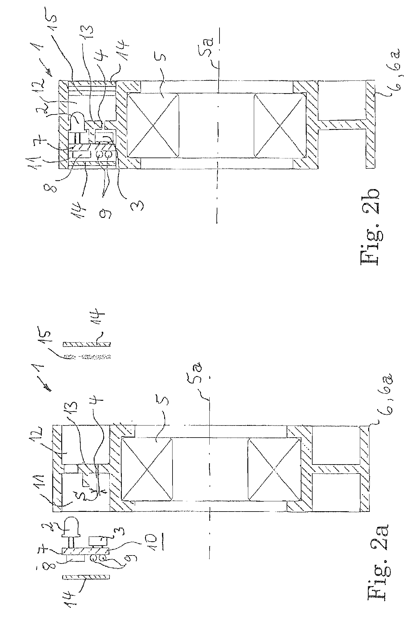 Measuring device comprising an optical sensory array, and method using said measuring device