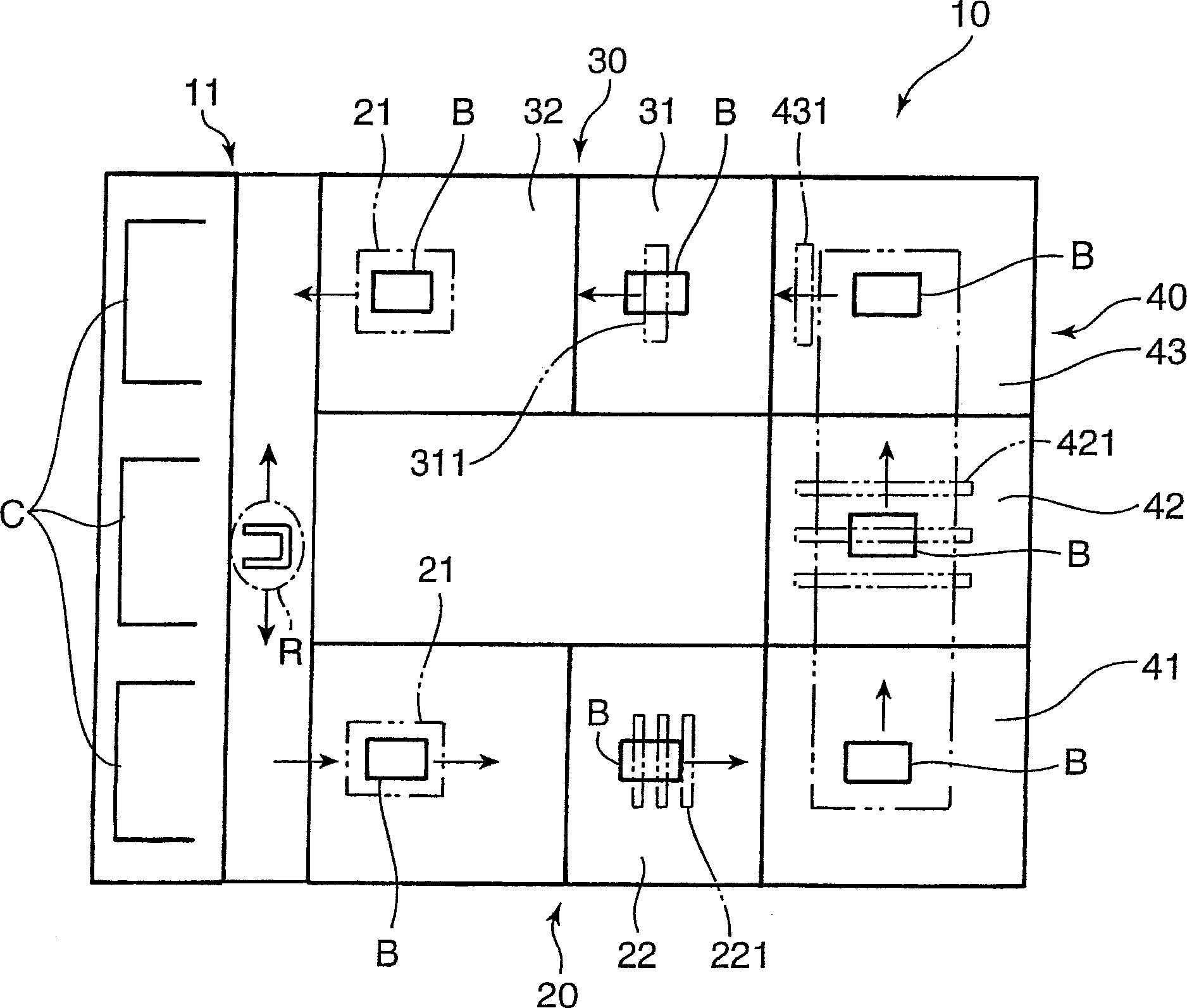 Substrates treating device