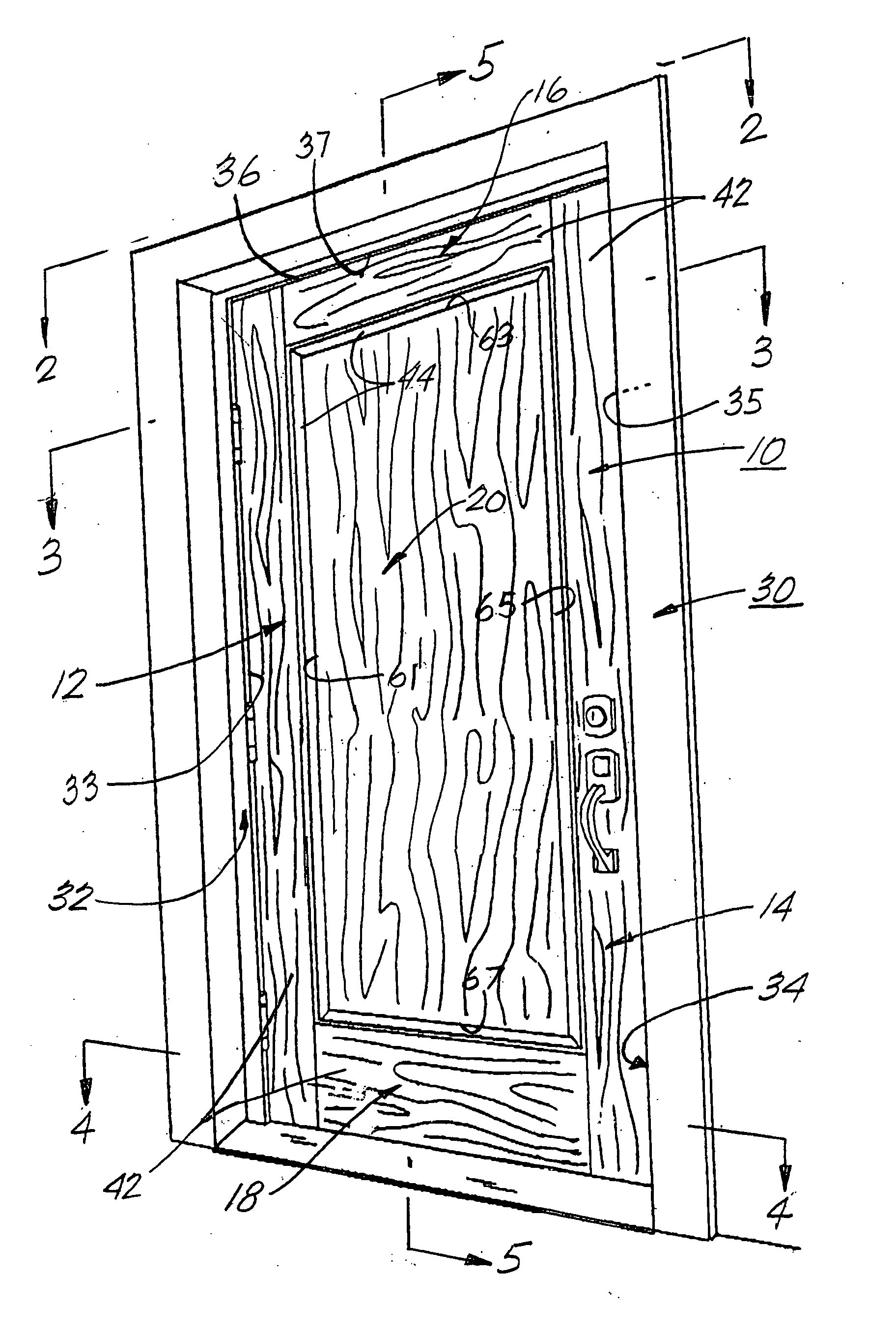 Fire retardant panel door and door frame having intumescent materials therein