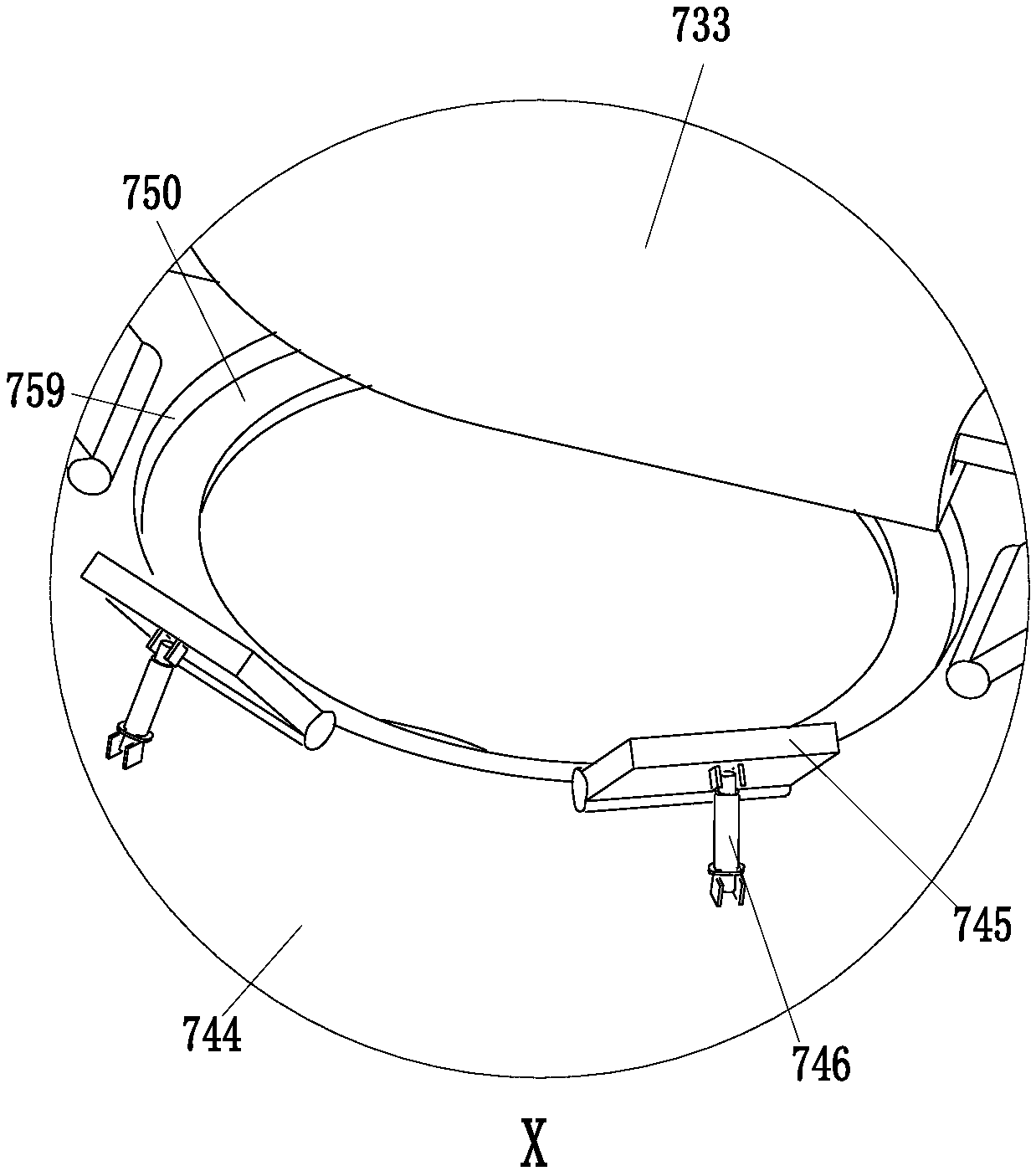 Automatic cup bottom and cup body forming machine of circular truncated cone-shaped food packaging box