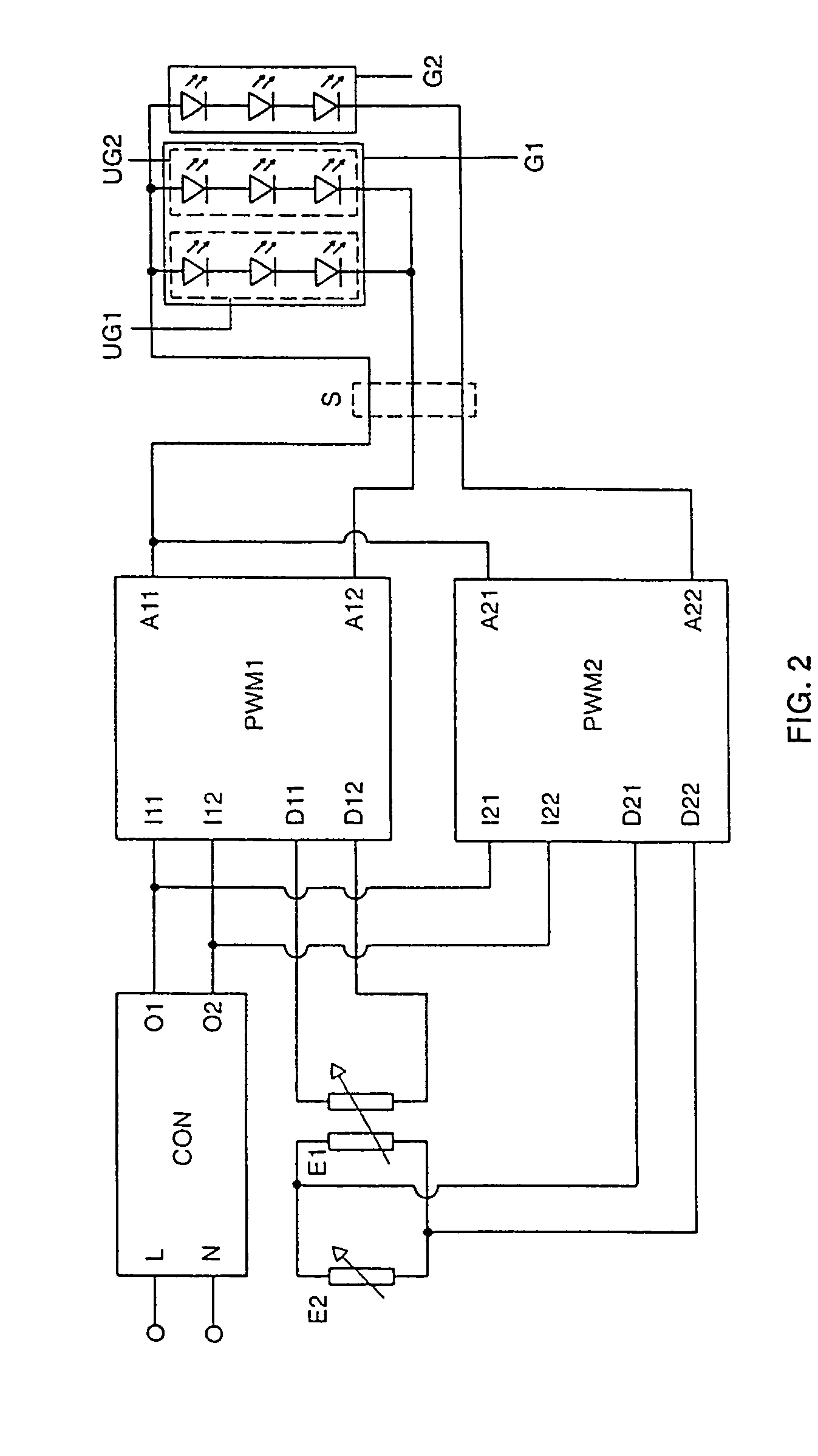 Circuit arrangement and method for an illumination device having settable color and brightness