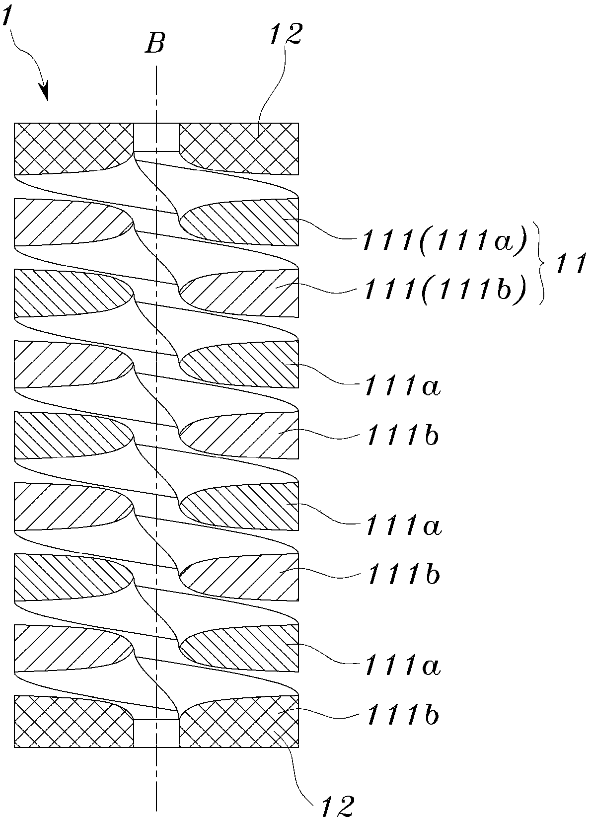 Spring structure having multiple coil-shaped unit springs and method for manufacturing same