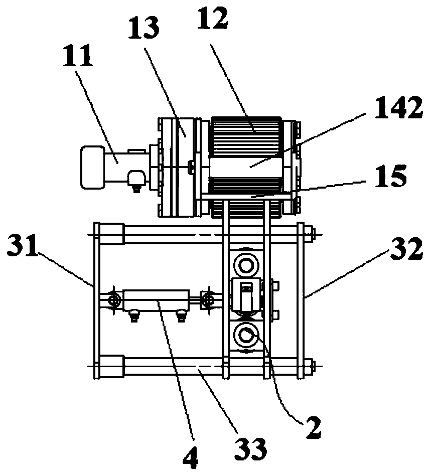 Rubbing rod head, rod rubbing device and tripping method for coal mine power head drilling rig