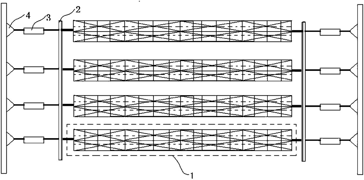 Bundled packing device for sewage treatment