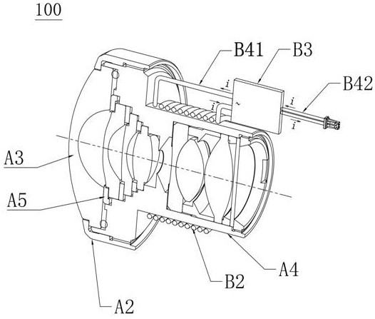 Camera module with heating device