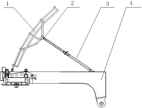 The air guide mechanical structure of the fuselage transport vehicle in the aircraft