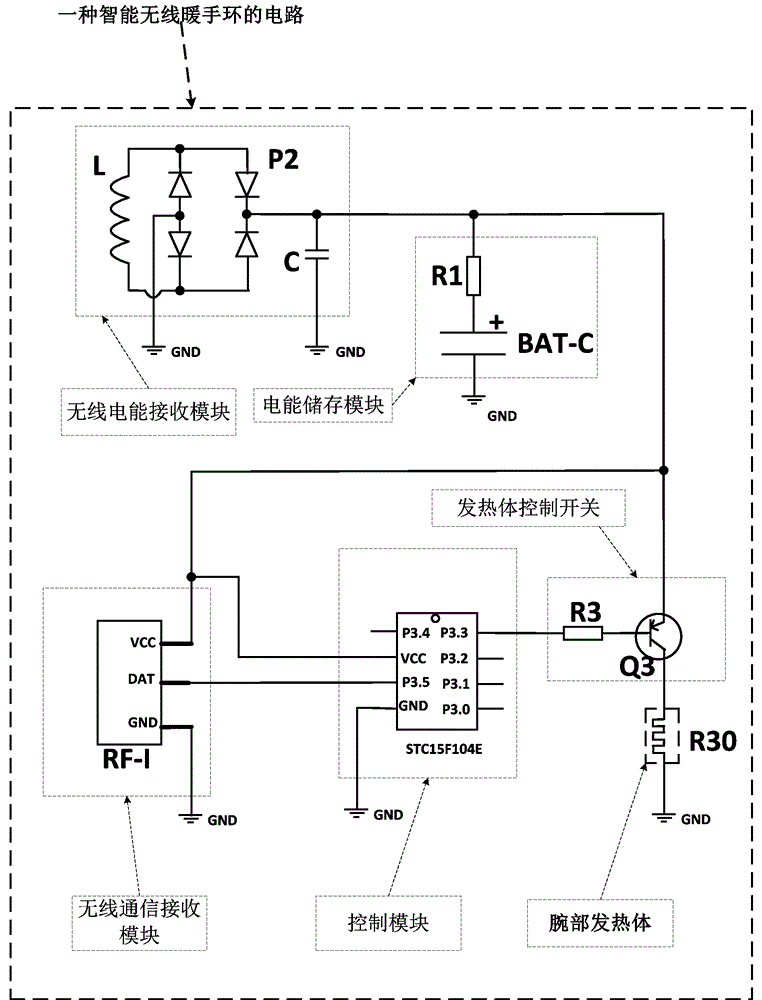 Intelligent wireless hand warming system, intelligent wireless hand warming ring system and intelligent wireless hand warming ring