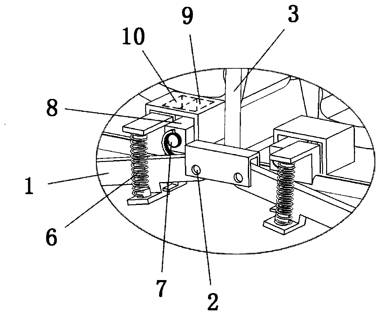 Electronic-gyroscope-autostabilization trailing arm electric damping active suspension damping device